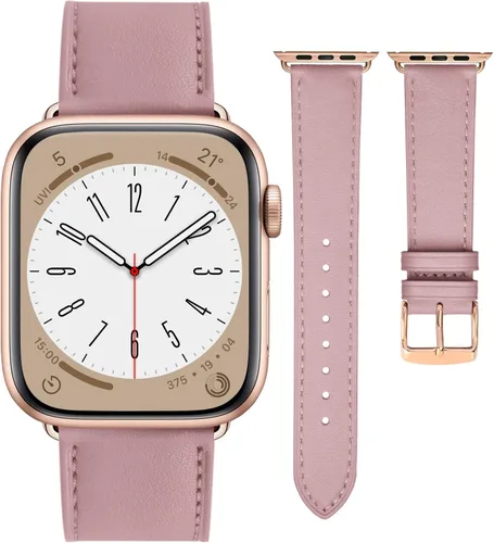 Miniatura 9 de Correas de cuero compatibles con Apple Watch Series para mujeres y hombres, correa de cuero genuino de repuesto para iWatch