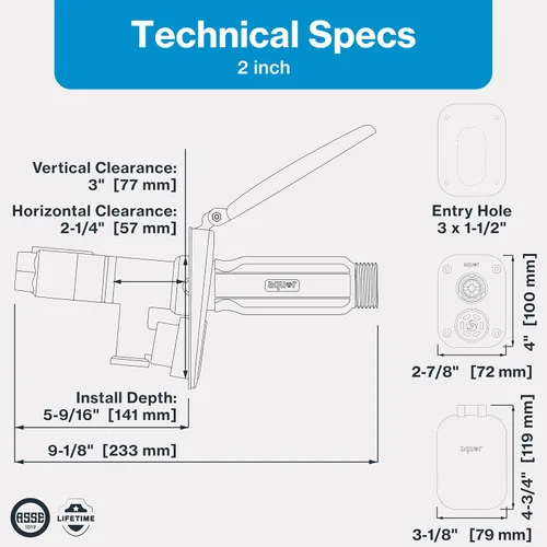 Miniatura 7 de Aquor House Hydrant V2+ - Grifo para exteriores libre de heladas, válvula antisifón con conexión rápida, boquilla de manguera de pared a prueba
