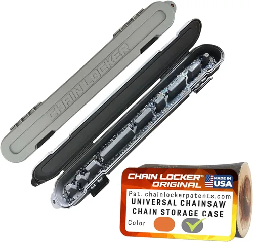 Miniatura 9 de Almacenamiento original de cadena de motosierra, estuche universal portátil para todas las cadenas de hasta 20 pulgadas de cuchillas - Puede apilar