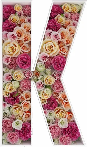 Kit de letras rellenables de 2 pies con marco de globo de mosaico de letra K para decoración de telón de fondo de boda de fiesta de cumpleaños