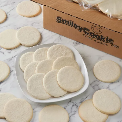 Miniatura 2 de Paquete de 50 galletas de azúcar Smiley® sin glaseado de forma redonda sin nueces