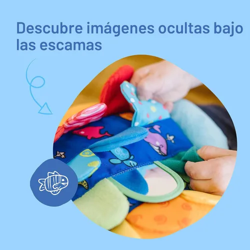 Miniatura 3 de Melissa & Doug Flip pescado suave juguete de bebé.