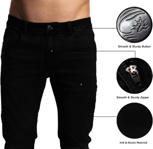 Miniatura 6 de ZLZ Jeans Pants Slim Fit, Younger-Looking Fashionable Colorful Comfy Stretch Jeans Pants for Men, Skinny Jeans Stretch Fit