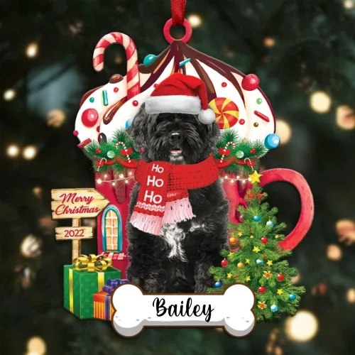 Miniatura 112 de Amantes de los perros de Navidad – Navidad de perros disponibles para muchos perros Shi Tzu – Adorno con forma personalizada, adorno de Navidad