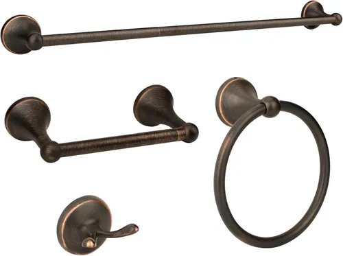 Miniatura 8 de Accesorios de baño de acero inoxidable negro mate, juego de 5 piezas con toallero cuadrado de 16 pulgadas, toallero y soporte
