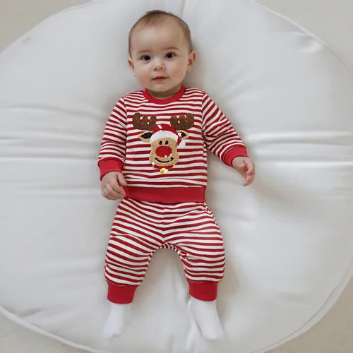 Miniatura 112 de Conjunto de camisa larga y divertida para bebé niño y niña, ropa de primera Navidad, 6, 12, 18, 24 meses, 2T