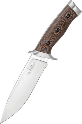 Gil Hibben Tundra Hunter Cuchillo de hoja fija – Hoja de acero inoxidable 420 HC, básculas de mango G10 mecanizadas CNC, pomo de acero inoxidable –