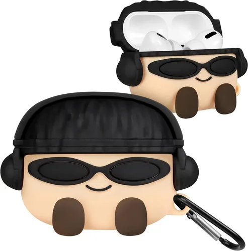 Miniatura 19 de Boaretiu - Funda para AirPods Pro/Pro de 2ª generación, lindo KawaiiBanana con llavero para AirPods Pro y Pro 2, divertida funda 3D de silicona