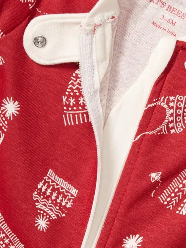 Miniatura 5 de Burts Bees Baby Pijamas navideños de algodón orgánico a juego para toda la familia