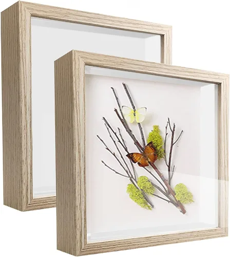 Miniatura 41 de Caja expositora de 8 x 8 pulgadas con calcomanías de letras, vitrina para recuerdos, artículos de bebé, recuerdos de boda, manualidades, boletos