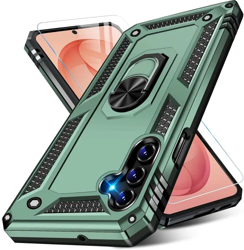 Miniatura 16 de Vaki Funda para Samsung Galaxy S22 5G con protector de pantalla integrado de grado militar, cubierta dura y resistente, funda resistente para Galaxy