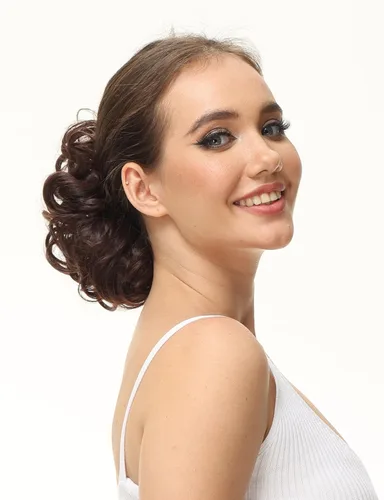 Miniatura 5 de Yamel - Extensiones de cabello de recogido de moño desordenado, con peines, para mujer