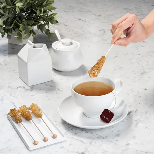 Miniatura 6 de Candy Envy - Gold Café Sugar Sticks Mini Rock Candy - 18 golosinas doradas envueltas individualmente - Sabor a azúcar original