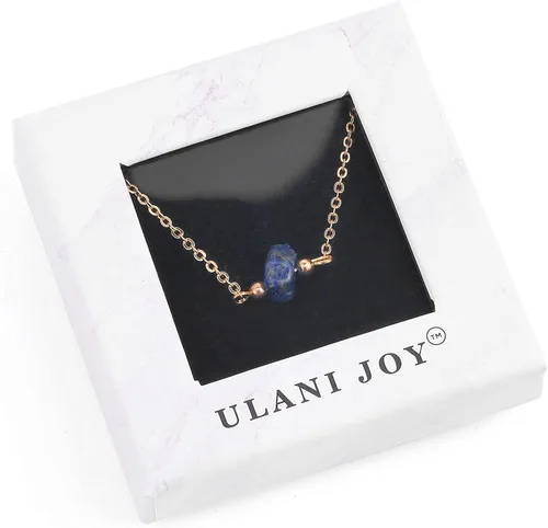 Miniatura 2 de ULANI JOY Collar de cristal de lapislázuli natural para mujeres y niñas