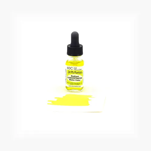 Miniatura 2 de Dr. Ph. Martin's Radiant Concentrated Water Color (40C) Botella de acuarela, 0.5 oz, amarillo hielo, 1 botella