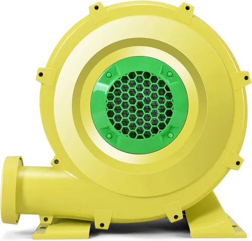 HONEY JOY Soplador de aire, soplador de casa de rebote de 480 vatios de 0.6 HP para inflables, castillo hinchable y toboganes, alambre y estacas de