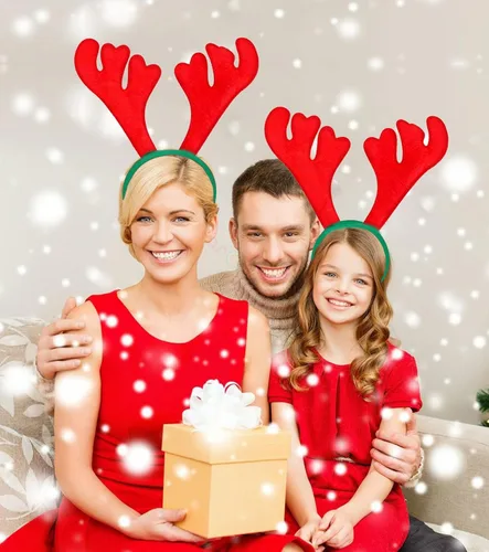 Miniatura 4 de Propsicle Diadema de cuernos de reno de Navidad para accesorios de disfraces de Navidad (paquete de 2) decoración de fiesta de Navidad