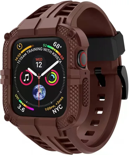 Miniatura 9 de Correa resistente para Apple Watch Series 9 de 45 mm, 44 mm, 42 mm, SE 9/8/7/6/5/4/3 para hombres, Negro, 41 mm/40 mm/38 mm, Deportes