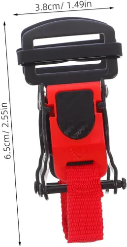 Miniatura 2 de ULTECHNOVO Hebilla de liberación rápida, clip adaptador de correa de barbilla duradera para medios cascos de cara completa, mecanismo de bloqueo