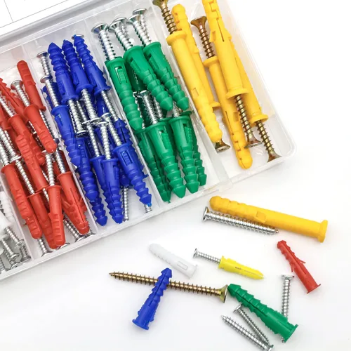 Miniatura 3 de Kit de anclajes y tornillos para paneles de yeso, 220 piezas, 110 anclajes de plástico, 110 tornillos de pared, incluye 6 anclajes de pared