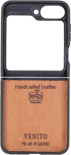 Miniatura 4 de VENITO Lucca - Funda para Samsung Galaxy Z Flip 6, hecha a mano, máxima protección con piel de grano completo, funda de alta calidad para Samsung