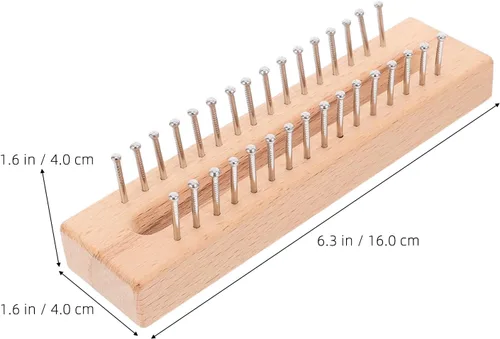 Miniatura 4 de ARTIBETTER Juego de telar de madera hecho a mano con gancho para sombrero, bufanda, calcetines, suéter, tejer, accesorios de telar