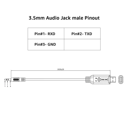 Miniatura 6 de DSD TECH SH-U35B USB RS232 a 0.138 in Cable serie con chip FTDI FT232RL 6FT