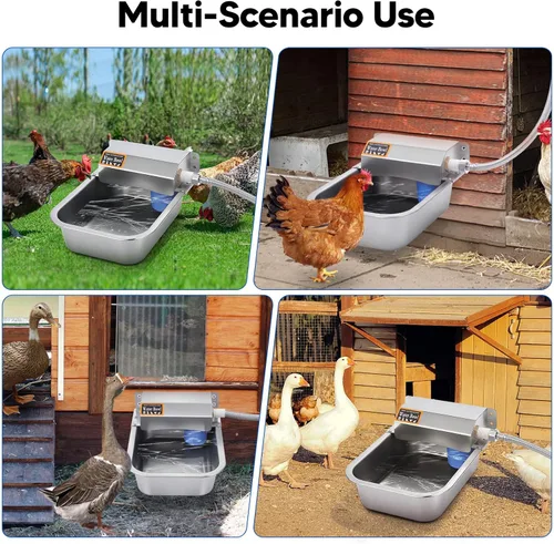 Miniatura 5 de Dispensador automático de agua para perros, dispensador de agua para perros de 3 L, alimentador de agua de acero inoxidable para interiores