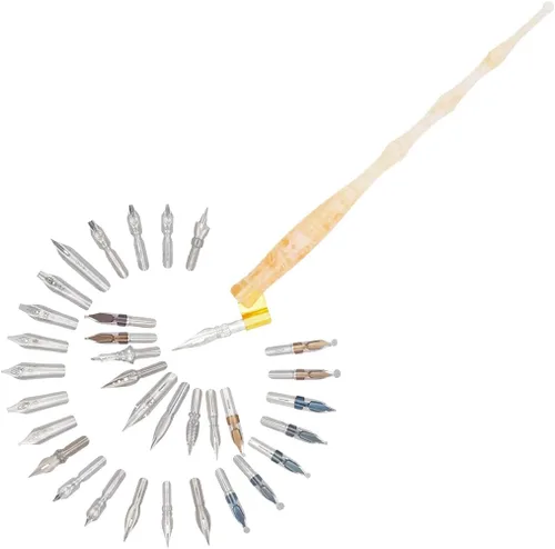 Miniatura 7 de Gullor 33 puntas de caligrafía para bolígrafos de inmersión, plumas de caligrafía, puntas de bolígrafo de inmersión
