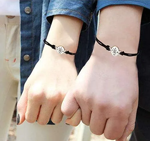 Miniatura 2 de Sisadodo Pulseras de amistad para mujeres, niñas, parejas, pulseras de promesa a juego para novio y novia, regalos de Navidad, día de San Valentín