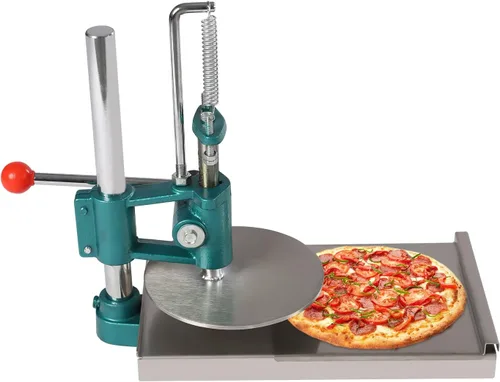 Máquina manual de prensa de masa para pizza, prensa de masa comercial de 7.9 pulgadas con disco de 0.2 pulgadas de grosor, herramienta de cocina de