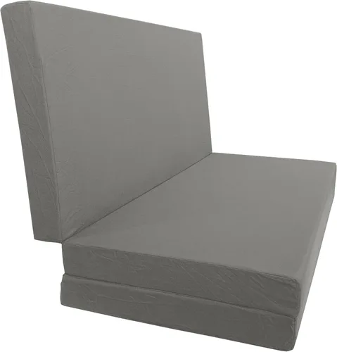 Miniatura 4 de Shikibuton Cama plegable en 3, espuma de alta densidad de 1.8 lbs, tamaño Twin, Full, Queen, colchones plegables. Gris