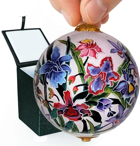 Miniatura 21 de Cornucopia Maui ornamento de Navidad de cristal pintado a mano con caja de regalo, recuerdo coleccionable CC/M
