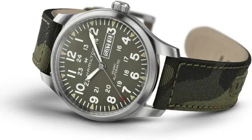Miniatura 2 de Hamilton Reloj de hombre con esfera verde automático de campo caqui H70535061, Verde, Moderno
