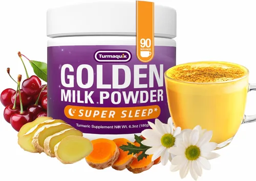 Miniatura 7 de Turmaquik Mezcla de polvo de cúrcuma de leche dorada orgánica + mezcla de superalimentos de jengibre, pimienta negra, curcumina, canela, cardamomo