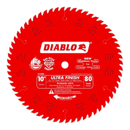 Miniatura 14 de Diablo - Hoja de sierra de acabado de alto rendimiento para madera - 6-1/2" x 40 dientes, carburo Tico - D0641X