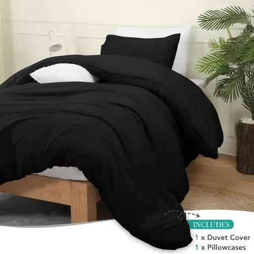 Miniatura 3 de Utopia Bedding Juego de funda de edredón con fundas de almohada, funda de edredón de 2 piezas con cierre de cremallera, 1 funda de edredón con 1