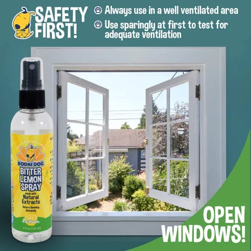 Miniatura 6 de Bodhi Dog Spray de limón amargo – Spray antimasticable para perros, gatos, cachorros y gatitos – Ayuda de entrenamiento para masticar – Seguro