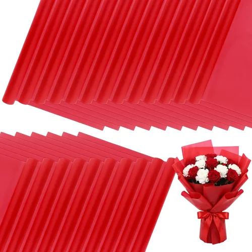 Ctosree 320 hojas de papel de regalo de flores a granel, hojas de papel de embalaje floral, suministros de ramo de floristería, embalaje de regalo