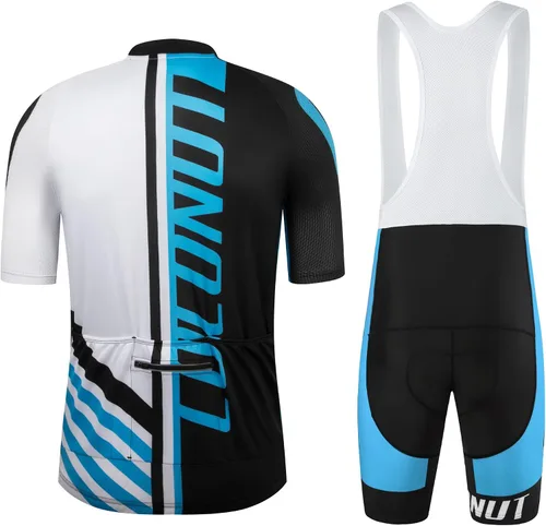 Miniatura 2 de Coconut Ropamo CR Men's Cycling Jersey Set Road Bike Jersey Zipper Pocket Bib Shorts with 4D Padded Cycling Clothing Set
