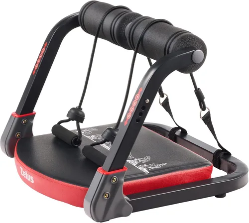 Miniatura 8 de ZELUS Máquina de abdominales con bandas de resistencia para gimnasio en casa, equipo de entrenamiento de abdominales 2 en 1 con asistencia de rebote