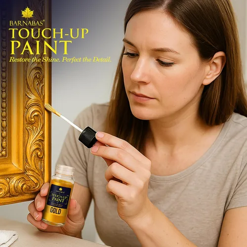Miniatura 8 de Barnabas Juego de Pintura para Dorado – Pinturas de 20ml (0.68 fl oz) Oro, Plata, Cobre con 3 Guantes para Manualidades, Arte, Retoques de Muebles