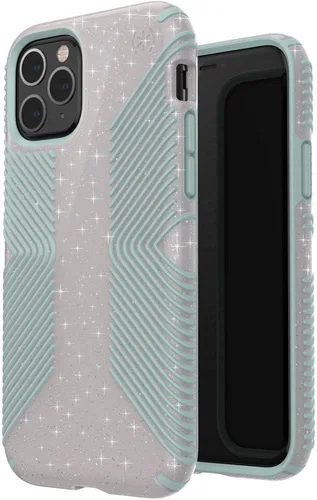Miniatura 12 de Speck Productos Presidio2 Grip - Funda compatible con iPhone 11 Pro, gris grafito/gris catedral/negro/rojo sangre