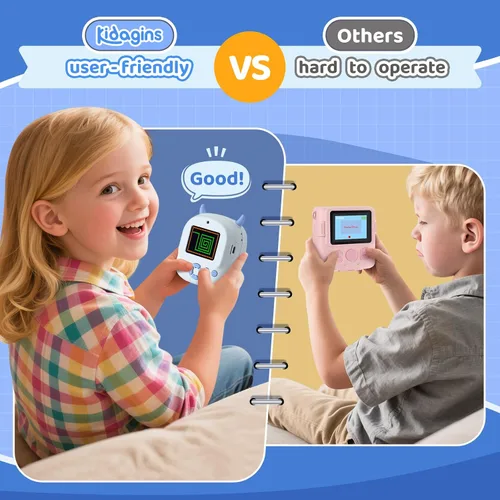Miniatura 7 de Cámara de impresión instantánea para niños, regalo de cumpleaños para niños de 3 a 12 años, cámara digital selfie con video de 1080P y pantalla