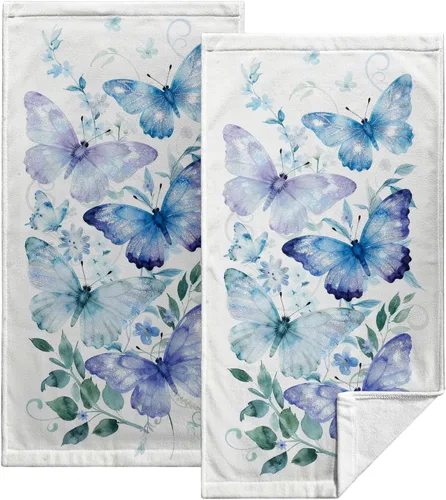 Miniatura 52 de Toallas de Mano Azul Gris Marrón para Baño Negras Pintura Moderna de Arte Abstracto Toallas de Cocina Suave Absorbente Toalla de Huésped Punta