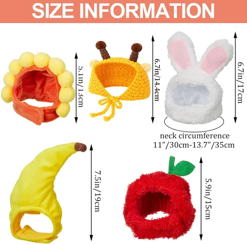 Miniatura 3 de Weewooday 5 sombreros de gato, disfraz de conejo con orejas, perros pequeños, gatito, cachorro, fiesta de Pascua, accesorio para la cabeza