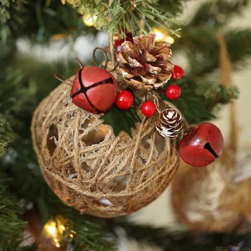 Miniatura 7 de Cuerda de yute para manualidades, cuerda de yute de 0.039 in, 328 pies y 328 pies de algodón rojo y blanco, cuerda de Navidad para manualidades