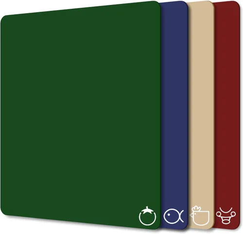 Miniatura 9 de WK - Tablas de cortar de plástico flexible para la cocina, alfombrilla de corte flexible antideslizante, láminas de corte delgadas, sin BPA, aptas