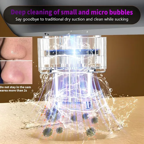 Miniatura 3 de Removedor de puntos negros, aspirador de poros de succión hidráulica, limpiador de poros hidratante, extractor de espinillas con cable de carga USB