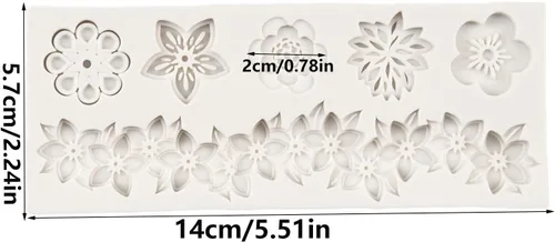 Miniatura 2 de Moldes barrocos de fondant de encaje de flores, moldes de silicona para curvas, molde de alivio de volutas para decoración de pasteles, decoración
